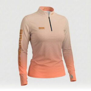 Camisa ArmorX Feminina Brk Fishing Degradê Bege e Laranja com Proteção UV50+