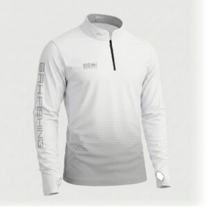 Camisa ArmorX BRK Fishing Colmeia Degradê Branco Cinza com Proteção UV50+