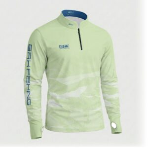 Camisa ArmorX BRK Fishing Ondas Verde Claro com Proteção UV50+