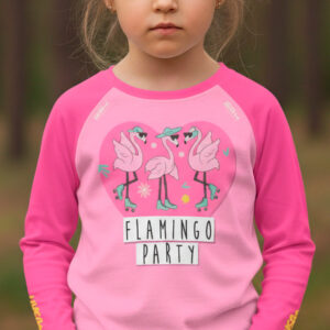 Camisa de Pesca Kids Brk Festa de Flamingos com Proteção UV50