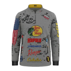 Camisa Infantil Brk Competition Bass Pro Shops Cinza