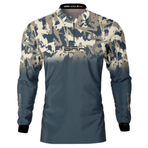 Camisa de Pesca Brk Blue Camo Areia com UV50+