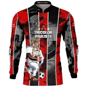 Camisa de Pesca Brk Mascote Tricolor Paulista com Proteção UV50+
