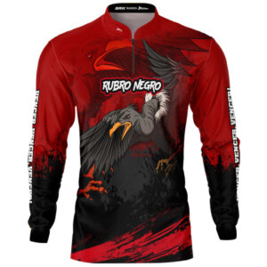 Camisa de Pesca Brk Mascote Urubu Rubro Negro Vermelha com Proteção UV50+