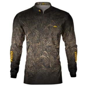 Camisa de Pesca Brk Camuflada Floresta com Proteção Solar UV50+