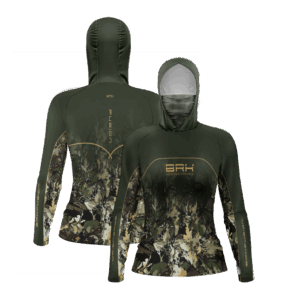 Camisa FusionX Feminina Brk Real Tree Verde e Proteção Solar UV50+