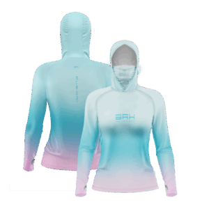 Camisa FusionX Feminina Brk Degradê Azul Bebê e Rosa e Proteção Solar UV50+