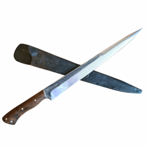 Faca Artesanal Gaúcha Churrasco Aço Carbono 12" Cabo Hibrido