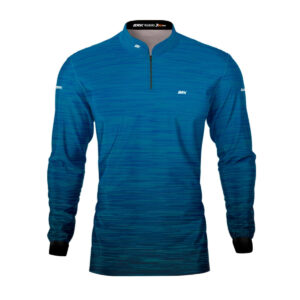 Camisa de Pesca Básica Brk Mescla Azul com Proteção Solar UV50+