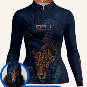 Camisa Feminina Brk Amazon Onça Azul com Proteção UV50