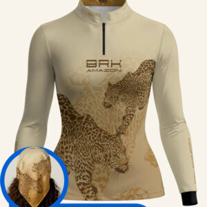 Camisa Feminina Brk Amazon Onça Bege com Proteção UV50