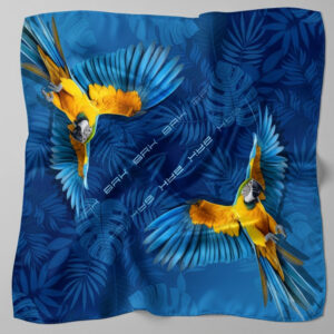 Lenço Feminino BRK Arara Azul Escuro