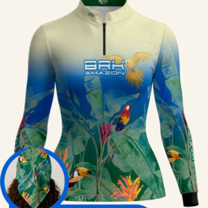 Camisa Feminina Brk Amazon Araras e Tucanos com Proteção UV50