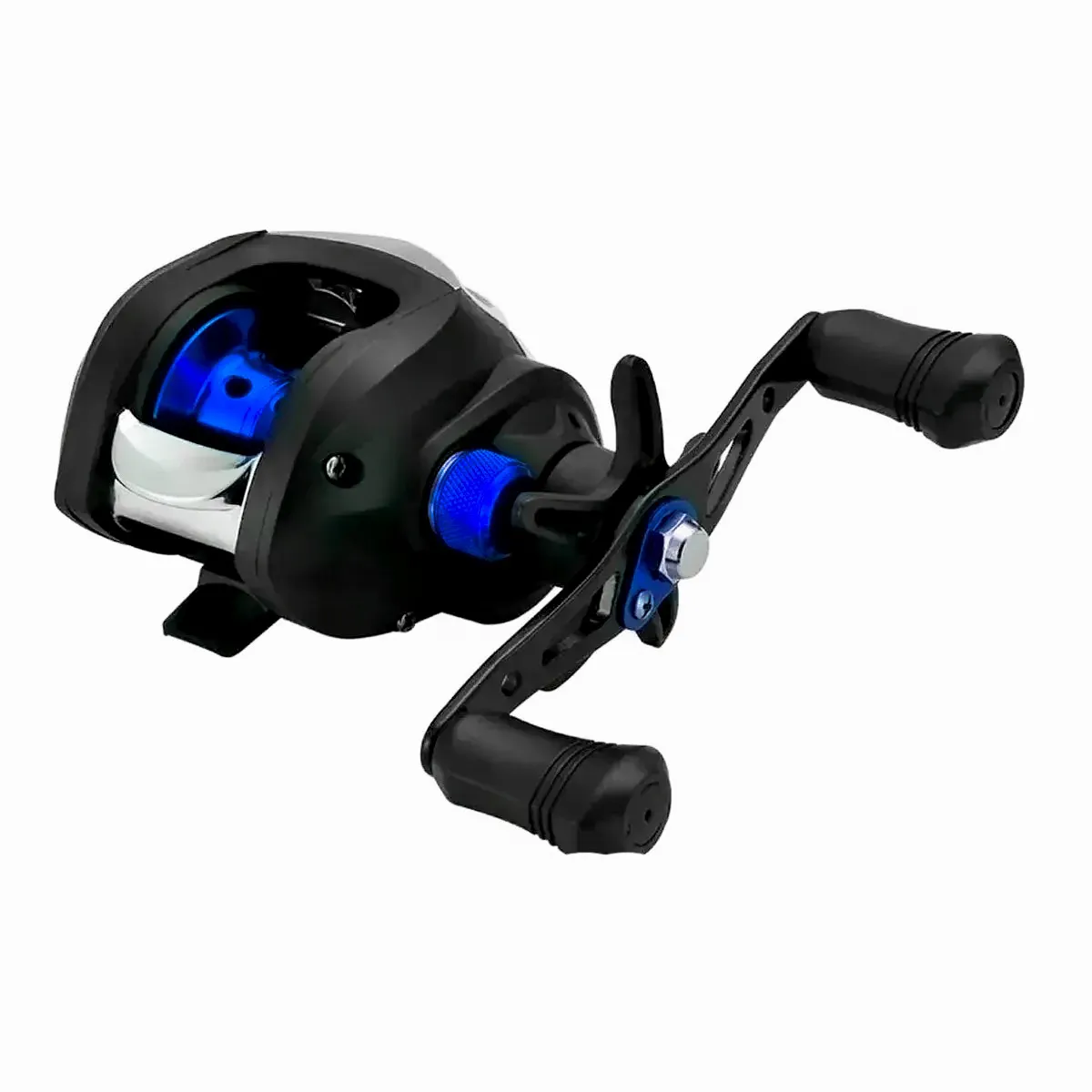 Carretilha Deyu Manivela Esquerda LK201 - Cor:Azul - Imagem 3