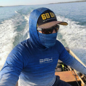 Camisa FusionX Brk Fishing Ruido Azul Branco com Proteção UV50+