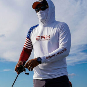 Camisa FusionX Brk Fishing EUA Branco com Proteção UV50+