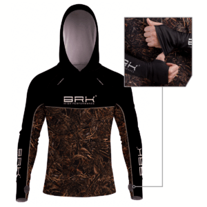Camisa de Pesca Brk com Capuz Hybrid No Bait No Fishing com Proteção Solar UV50+
