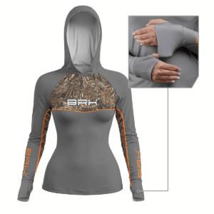 Camisa de Pesca Feminina Brk com Capuz Hybrid Real Tree Fishing com Proteção Solar UV50+