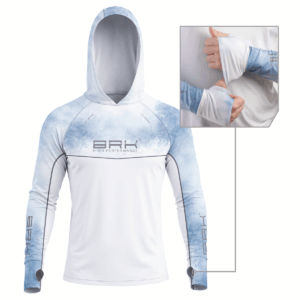 Camisa de Pesca Brk com Capuz Hybrid Snow com Proteção Solar UV50+
