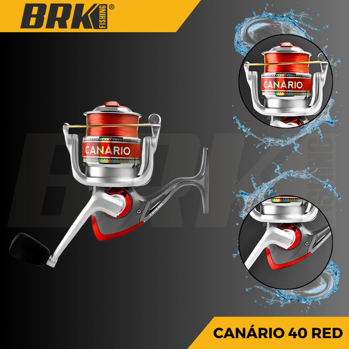 Molinete Albatroz Canario 40 Red 3 Rol. Recolhimento 5:2:1 - Imagem 3