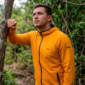 Jaqueta Corta Vento Brk Laranja Repelente à Água com UV50
