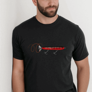 Camiseta de Pesca Brk Fishing Isca Artificial Realista com Algodão Premium