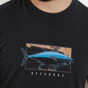 Camiseta Básica de Algodão Brk Preta Off Shore