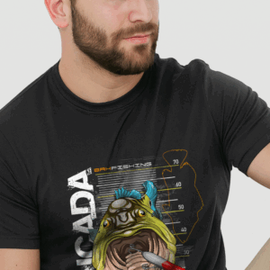 Camiseta de Pesca Brk Fishing Tucunaré Azul Pancada com Algodão Premium