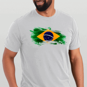 Camiseta de Pesca Brk Fishing Badeira do Brasil Estilo Pincel com Algodão Premium