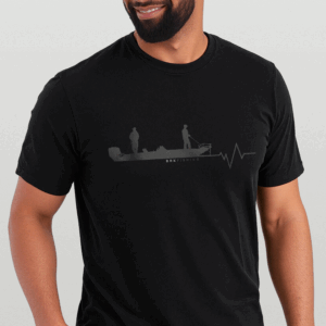 Camiseta de Pesca Brk Fishing Pescadores linha de Batimento Cadíaco com Algodão Premium