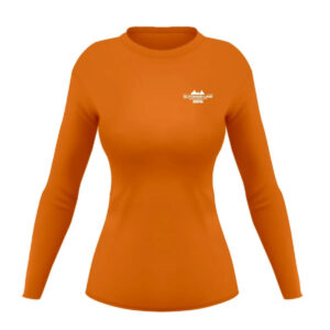 Camisa Térmica Segunda Pele Brk Feminina Laranja com Proteção UV50+