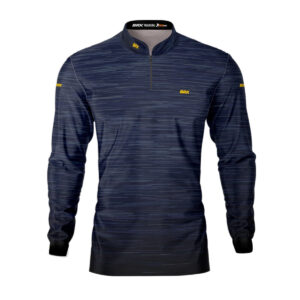 Camisa de Pesca Brk Mescla Azul Escuro com Proteção Solar UV50+