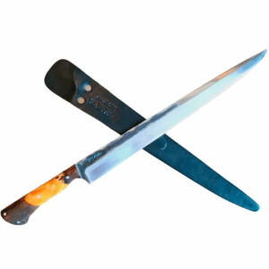 Faca Artesanal Para Churrasco D'avila Aço Carbono 12" Cabo Híbrido Azul