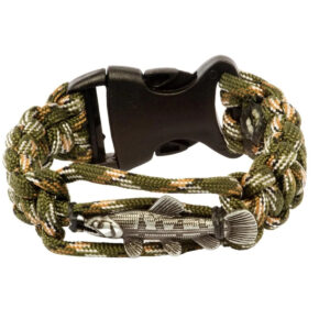 Pulseira Pescador Brk Paracord Traíra Grafite