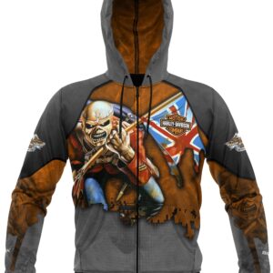 Moletom Blusa com Capuz e Bolso Brk Iron Maiden