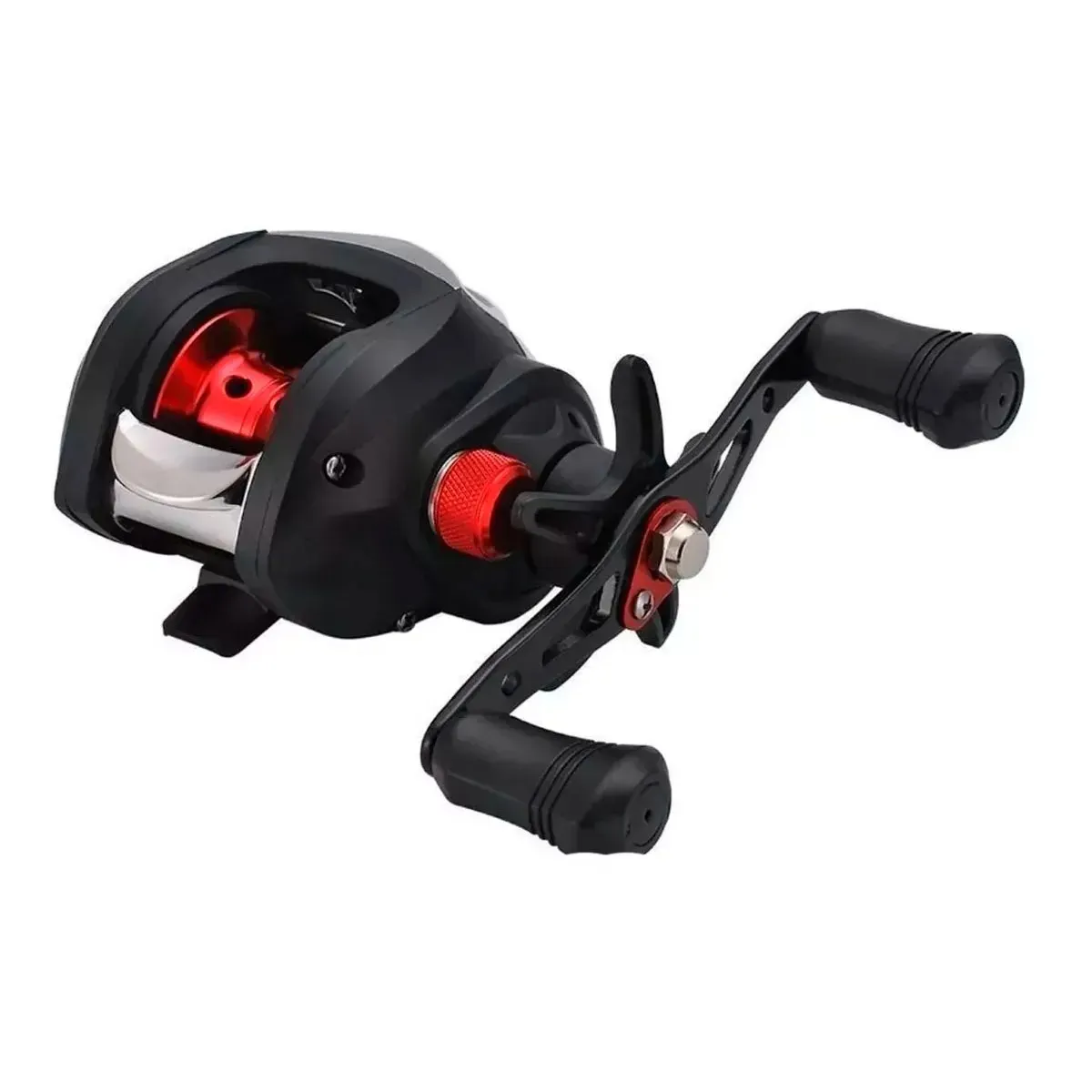 Carretilha Deyu Manivela Esquerda LK201 - Cor:Vermelho - Imagem 2