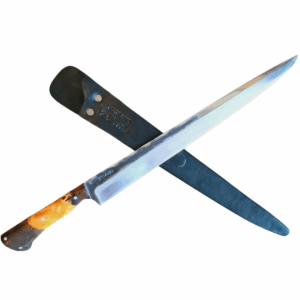 Faca Laminada D’Avila 12" em Aço Carbono 5160 com Cabo em Madeira