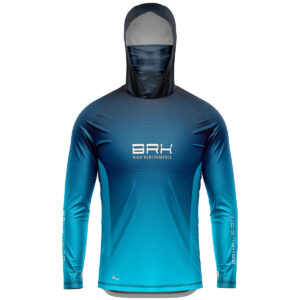 Camisa FusionX Brk Clean Azul Escuro com Capuz e Proteção UV50+