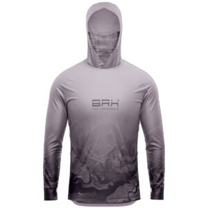 Camisa FusionX Brk Galaxy Cinza com Capuz e Proteção UV50+