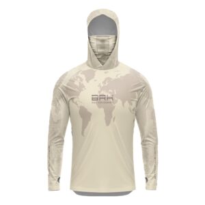 Camisa FusionX Brk Discovery Areia com Capuz e Proteção UV50+