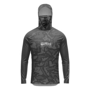 Camisa FusionX Brk Camo Cinza com Capuz e Proteção UV50+