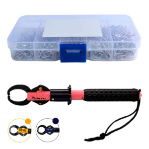 Kit Alicate de Contenção Diversas Cores + Caixa com Anzol