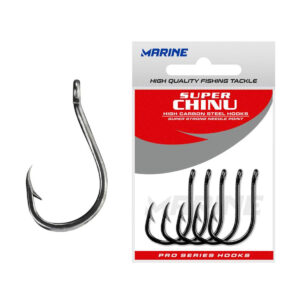 Kit com 30 Anzol Marine Super Chinu Strong Blacknickel Tam 8