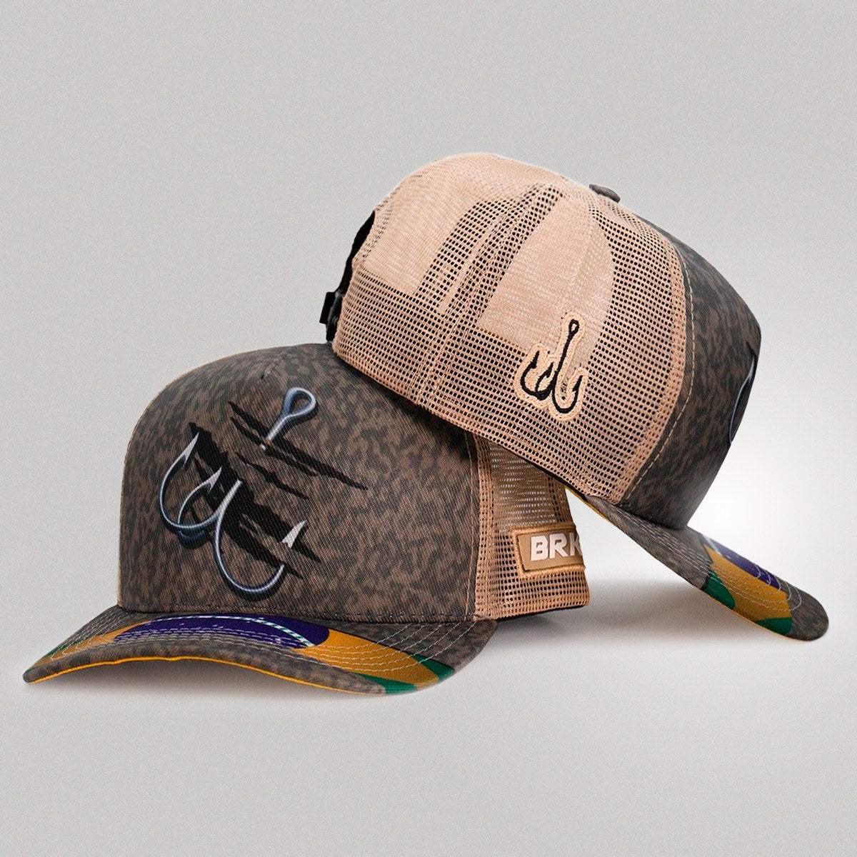 Design exclusivo do boné BRK Fishing